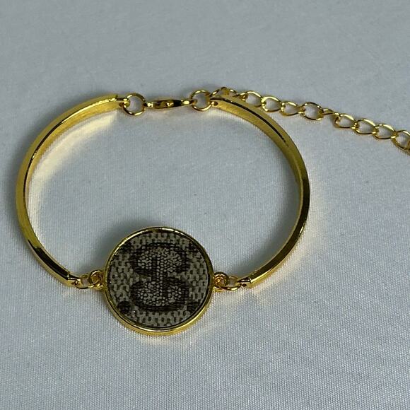 Gucci Monogram Canvas Gold Bracelet - Picture 2 of 6